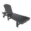 WestinTrends Malibu 2 Piece Adirondack Poly Reclining Chaise Lounge With Wheels - 2 of 4