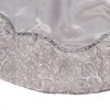 Kurt Adler 48" Silver Satin w/ Printed Border Tree skirt - 3 of 4