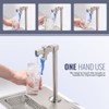 WOWOW 9.2 in. Commercial Deck Mounted High-arc Brass Glass Filler Faucet in Brushed Nickel - 3 of 4