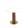33.46" Top Dining Table With Sturdy Metal Base, Modern Style for Dining Room, Living Room, Coffee Room - 4 of 4