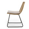 GDFStudio Azlee Outdoor Rattan and Iron Dining Chairs with Loop Legs (Set of 2) - 4 of 4
