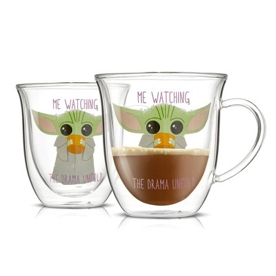 JoyJolt Grogu Mystic Thermoresistant Glass Mug in Clear at Nordstrom Rack