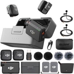 DJI Mic Mini (2 TX + 1 RX + Charging Case) Ultralight & Accessory Bundle - 1 of 4