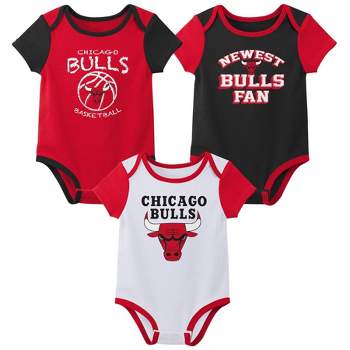 NBA Chicago Bulls Infant Boys' 3pk Bodysuit Set