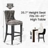 Hooseng Velvet Bar Stools Set of 2, 27.5" Tall Bar Stools, Breakfast Bar Chairs with Footrest and Back, Counter Bar Stools, for Dining Room, Kitchen - 3 of 4