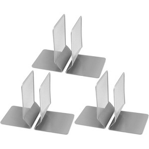 YBM Home Mesh Metal Bookends for Shelves - Non-Skid Book, Stopper Set of 2,3-Pack - 1 of 1