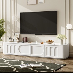 TV Cabinet,TV Stand With 2 Cabinets And 2 Drawers For 75 Inch TV,Modern Media Console,TV Cabinet Console For Living Room-Cuddlewood - 1 of 4