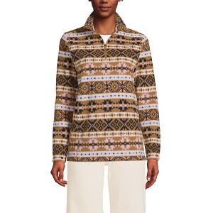 Lands' End Women's Anyweather Fleece Quarter Zip Pullover - 1 of 4