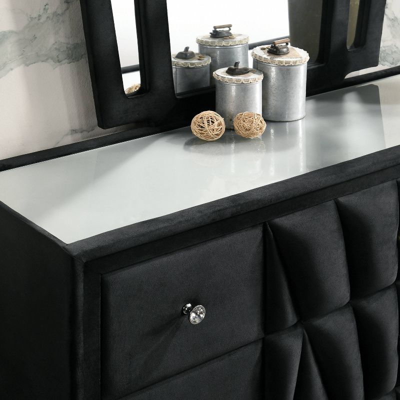 Puma 9 Drawer Upholstered Dresser Black - HOMES: Inside + Out, 6 of 12