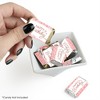 Big Dot of Happiness Pink Rose Gold Birthday - Mini Candy Bar Wrapper Stickers - Happy Birthday Party Small Favors - 40 Count - 2 of 4