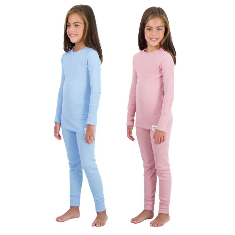 Sleep On It 100% Organic Cotton Rib Knit Snug-Fit 4-Piece and 6-Piece Pajama Sets for Boys & Girls, 4 of 11
