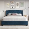 ChaletPosh Velvet Platform Bed with Storage - 2 of 4