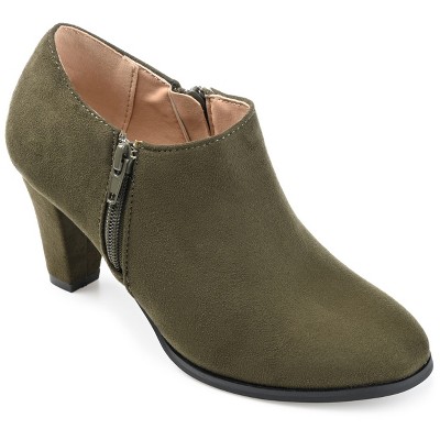 Journee Collection Womens Sanzi Comfort Insole Inside Zip Block Heel Booties
