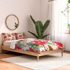 Ninola Design Poinsettia holiday flowers Comforter + Pillow Sham(s) - Deny Designs - 2 of 3