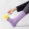 Anna-Kaci Unisex Athletic Crew Socks Two-Pack with Colorblock Design and Arch Compression Support - 4 of 4