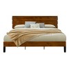 CAVINAS King/Queen/Full Size Solid Wood Platform Bed Frame with Three-Piece Headboard Design,No Box Spring Needed - 3 of 4