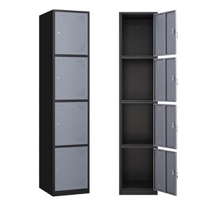 Mlezan 71" Metal Locker: Steel Storage for Bedroom, Gym, School, Office, or Garage.Ideal for Employee or Personal Use. - 1 of 4