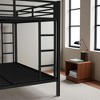 Mshliw Queen over Queen Metal Bunk Bed with Twin Trundle, Heavy-Duty Bunk Frame with Guardrails, Noise-Free Design & Under-Bed Storage - 2 of 4