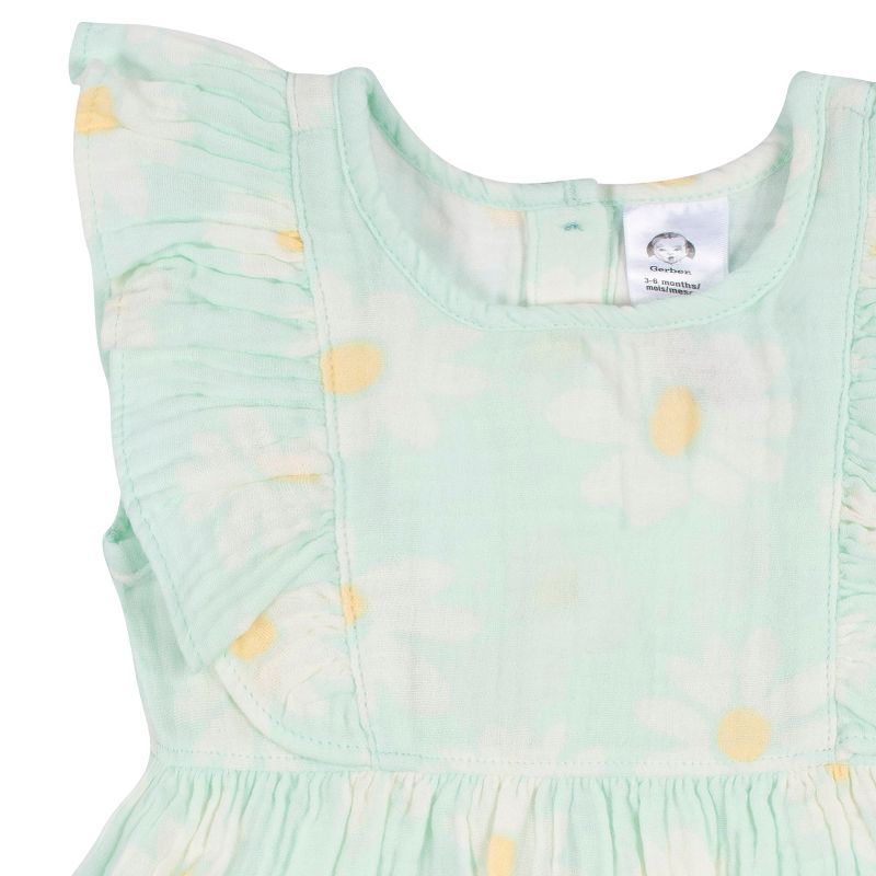 Gerber Baby and Toddler Girls' Gauze Dress & Diaper Cover Set - 2-Piece, 5 of 7