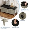 CuisinSmart Storage Bench with Cushion, 39.4" Wooden Chest Storage Box, Flip-Top Entryway Bench with 2 Safety Hinges for Living Room Bedroom - 4 of 4