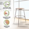 National Public Seating 6200 Series Heavy Duty 18 Inch Adjustable Height Steel Stool with 1 Inch Round Seat Pan, Grey Frame and Legs - 2 of 4