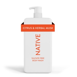 Native Body Wash for Men & Women - Citrus & Herbal Musk - Sulfate Free with Pump - 36 fl oz - 1 of 4