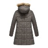Haute Edition Women's Mid-Length Puffer Parka Coat with Faux Fur-lined Hood - 2 of 3