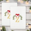 Linum Home Textiles Christmas MISTLETOE MONOGRAM - Embroidered Luxury 100% Turkish Cotton Hand Towels (Set of 2) - 2 of 3