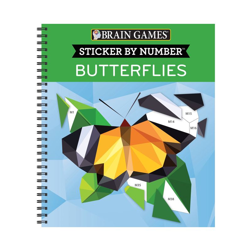 Brain Games - Sticker by Number: Butterflies (28 Images to Sticker) - by  Publications International Ltd & Brain Games & New Seasons (Spiral Bound), 1 of 2
