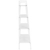 vidaXL 4 Tiers Metal Ladder Bookcase - Versatile Storage or Display Unit in White - Compact Design for Small Spaces - Durable Sheet Metal Construction - 3 of 4