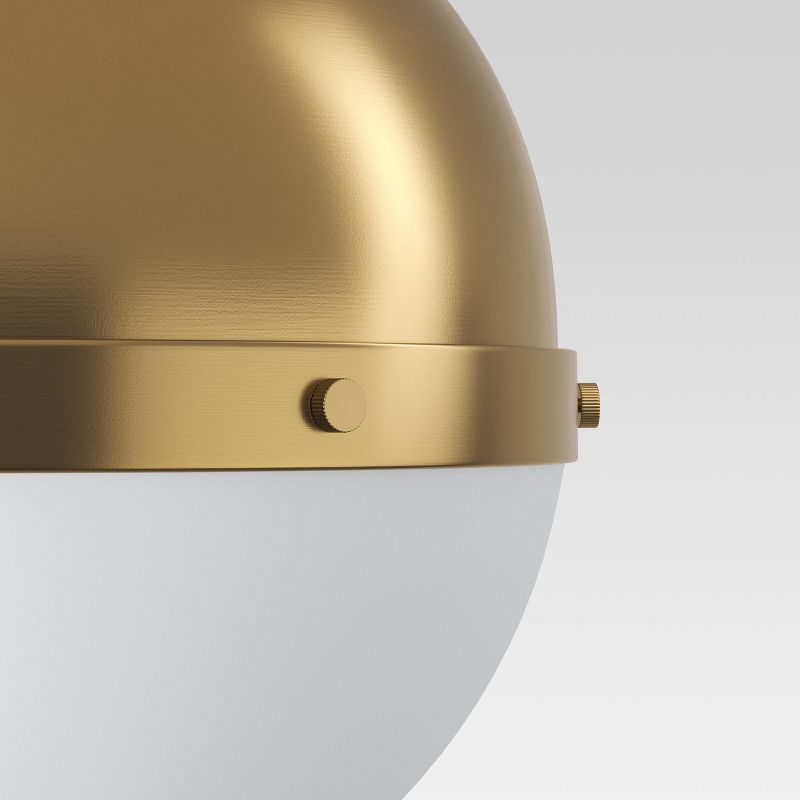Globe Flush Mount Light Fixture Brass/White - Threshold&#8482;, 5 of 6