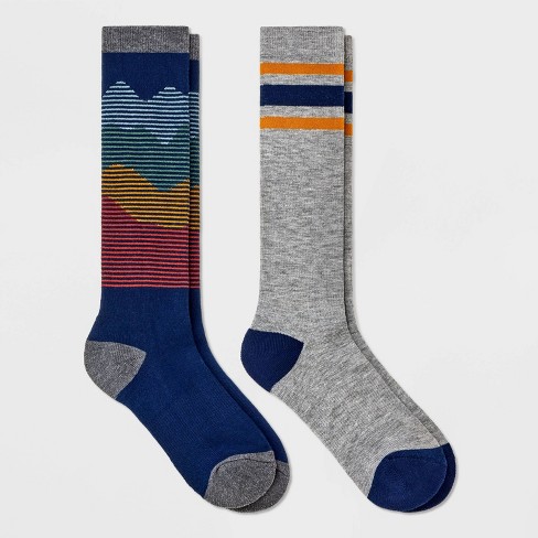 on Men's High Sock Navy L