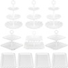 Attop 10-Pack Cupcake Stand Set with 3 Double & 3 Triple Tier Stands, 4 Appetizer Trays for Birthday Baby Bridal Shower Party White - 2 of 4