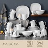 vancasso 50 Piece ivory White Plate and Bowl Sets, Porcelain Dishes with Plates, Bowls, Cups and Saucers, Mugs, Egg Cups, Sugar/Milk Pot for 6 People - 3 of 4