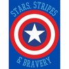 Boy's Marvel Avengers Captain America Stars Stripes & Bravery T-Shirt - 2 of 4