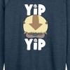 Women's - Avatar: The Last Airbender - Cute Appa Yip Yip Lightweight French Terry Wide Neck Long Sleeve Shirt - 2 of 4