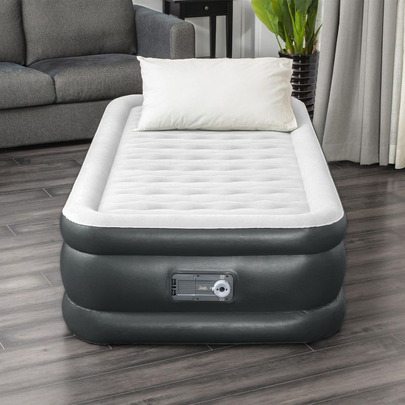Sealy Tritech Inflatable Indoor or Outdoor Air Mattress Bed 18" Airbed with Built-In AC Pump, Storage Bag, and Repair Patch, 6 of 7
