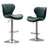 NicBex Dining Chairs Set of 2 Stool Upholstered Chair Airlift Adjustable Swivel Barstool with low-back style for Kitchen, Home Bar - 2 of 4