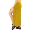 LA LEELA Women's Long Vacation Beachwear Swimsuit Pareo Bikini Sarong Wraps Beachwear One Size Gold, Solid - 2 of 4