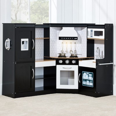 Best Choice Products Pretend Play Corner Kitchen, Ultimate Wooden Toy Set for Kids w/ 6 Accessories