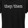 Women's - Instant Message - They Them Pronouns Short Sleeve Graphic T-Shirt - 2 of 4