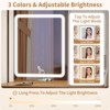 Vanity Desk with LED Lighted Mirror, Makeup Vanity Table with 5 Drawers, 4 Doors, and 3 Storage Shelves for Bedroom, Dressing Room - 3 of 4
