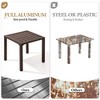 Crestlive Products Aluminum Outdoor Side Table Pool Lounge Chair Side Table Weather Resistant Small Square Coffee End Table - 4 of 4