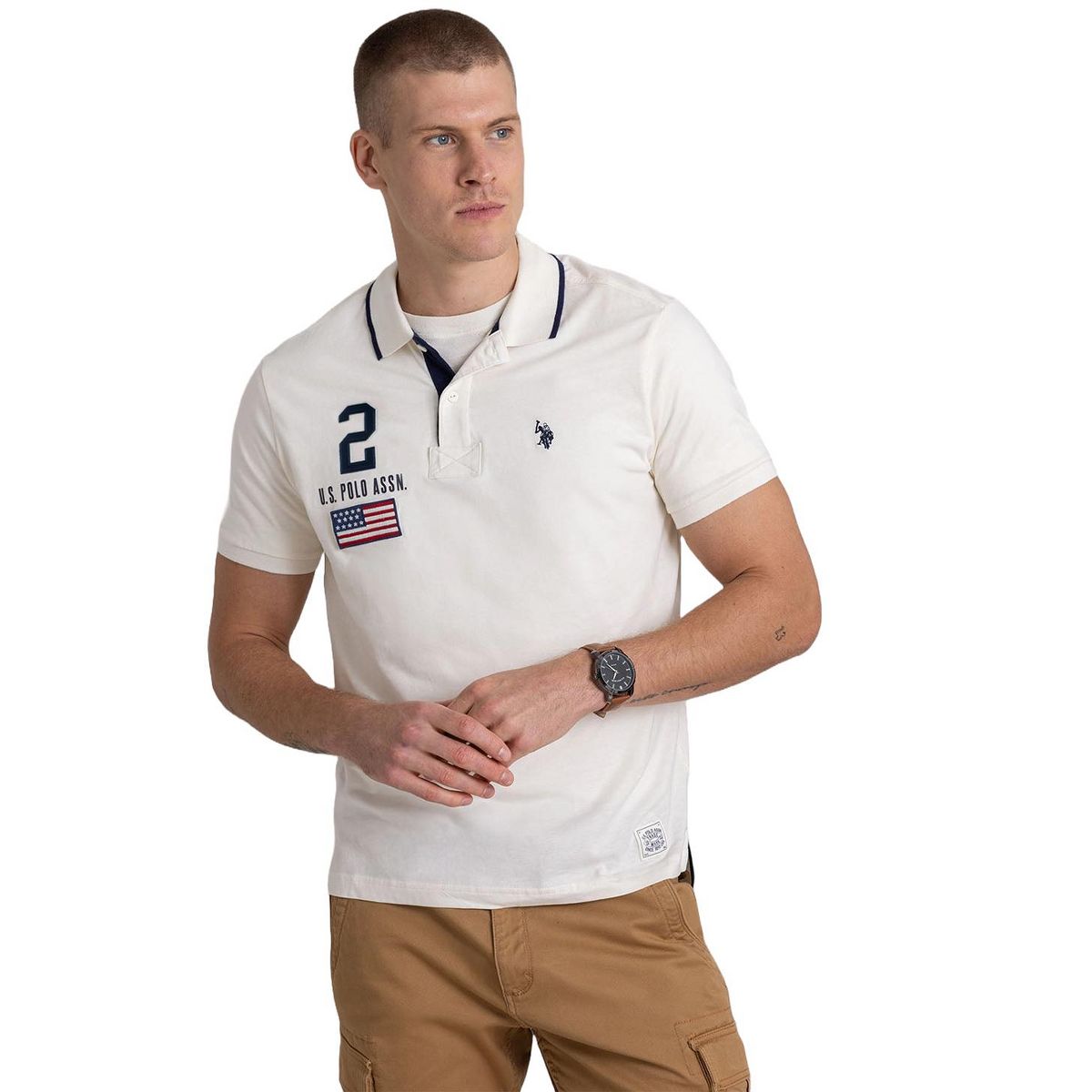 U.S. Polo Assn. Men's Slim Fit Peached Jersey Polo Shirt with Applique - thumbnail 6