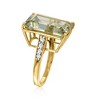 Ross-Simons 9.25 Carat Prasiolite Ring With .16 ct. t.w. Diamonds in 18kt Yellow Gold - 3 of 4