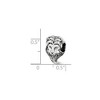 Black Bow Jewelry Antiqued Sterling Silver Lion's Head Bead Charm - 2 of 3