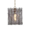 LNC Echonalyri Modern Kitchen Island Pendant  Lights,Polished Gold and Matte Black with Smoked Gray Ribble Glass,1/3/5Light, 4.7/11.8/18.7/24.8/35.4in - 3 of 4
