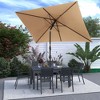 Heynemo 6.5 x 10 Ft Rectangular Patio Umbrella, Outdoor Table Market Umbrella with Crank, 6 Steel Ribs, Polyester Canopy, Tilt Umbrella - 3 of 4