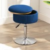 Arceso 360° Swivel Vanity Stool, Faux Leather with Storage, Height Adjustable Stool for Bathroom & Living Room - 2 of 4