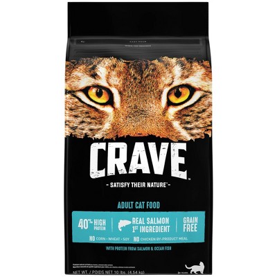 Crave Grain Free with Salmon & Ocean FIsh Adult Premium Dry Cat Food - 10lbs